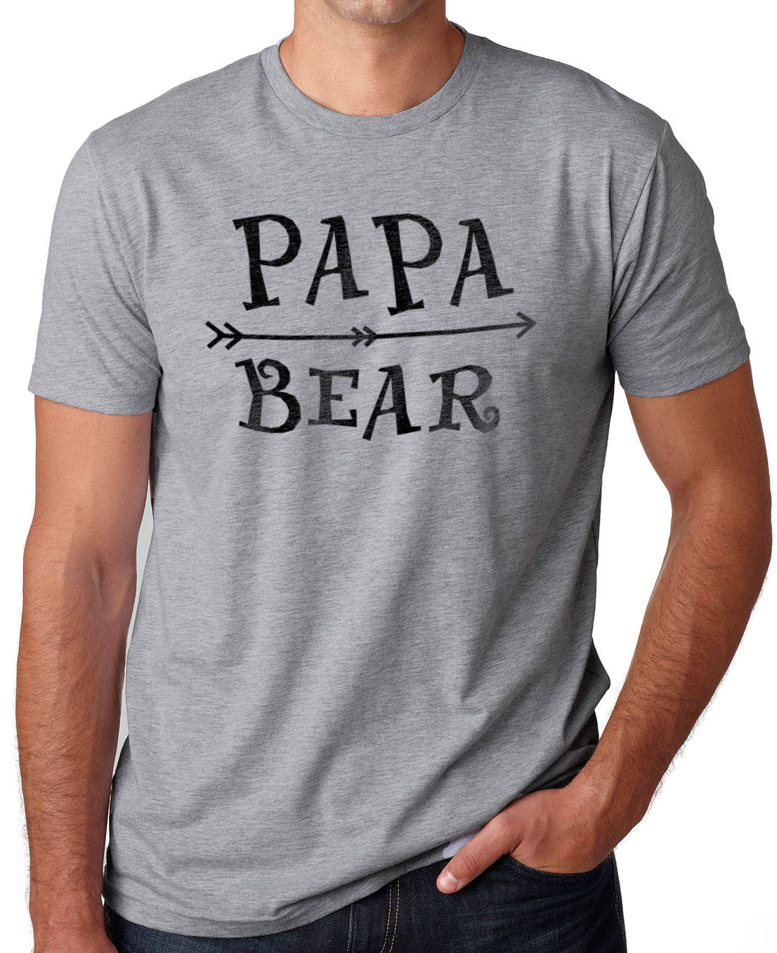 Men's Papa Bear T-Shirt Great Gift for Dad, Father, Grandpa
