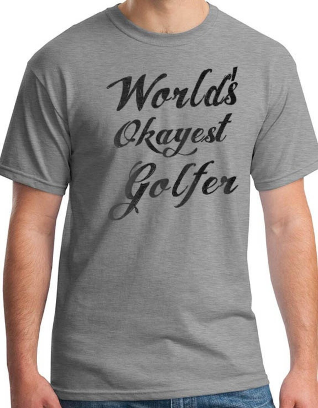 World's Okayest Golfer Funny Shirts for Men Mens T Shirt Etsy