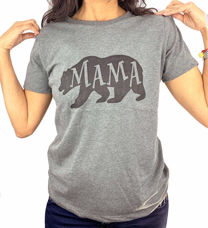 Mama Bear Shirt Mama Shirt Mothers Day Gift Womens Shirt Mom Day Gift, Wife Shirt, Mama Bear Tshirt Mama Shirt Soft, bear tee image 3