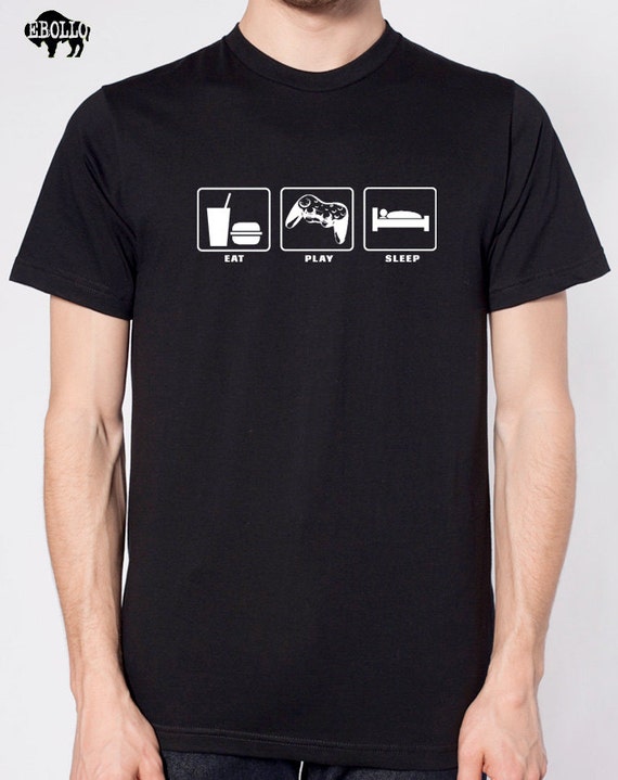 Gamer Shirt Funny Shirt for Men Eat Play Sleep Shirt | Etsy