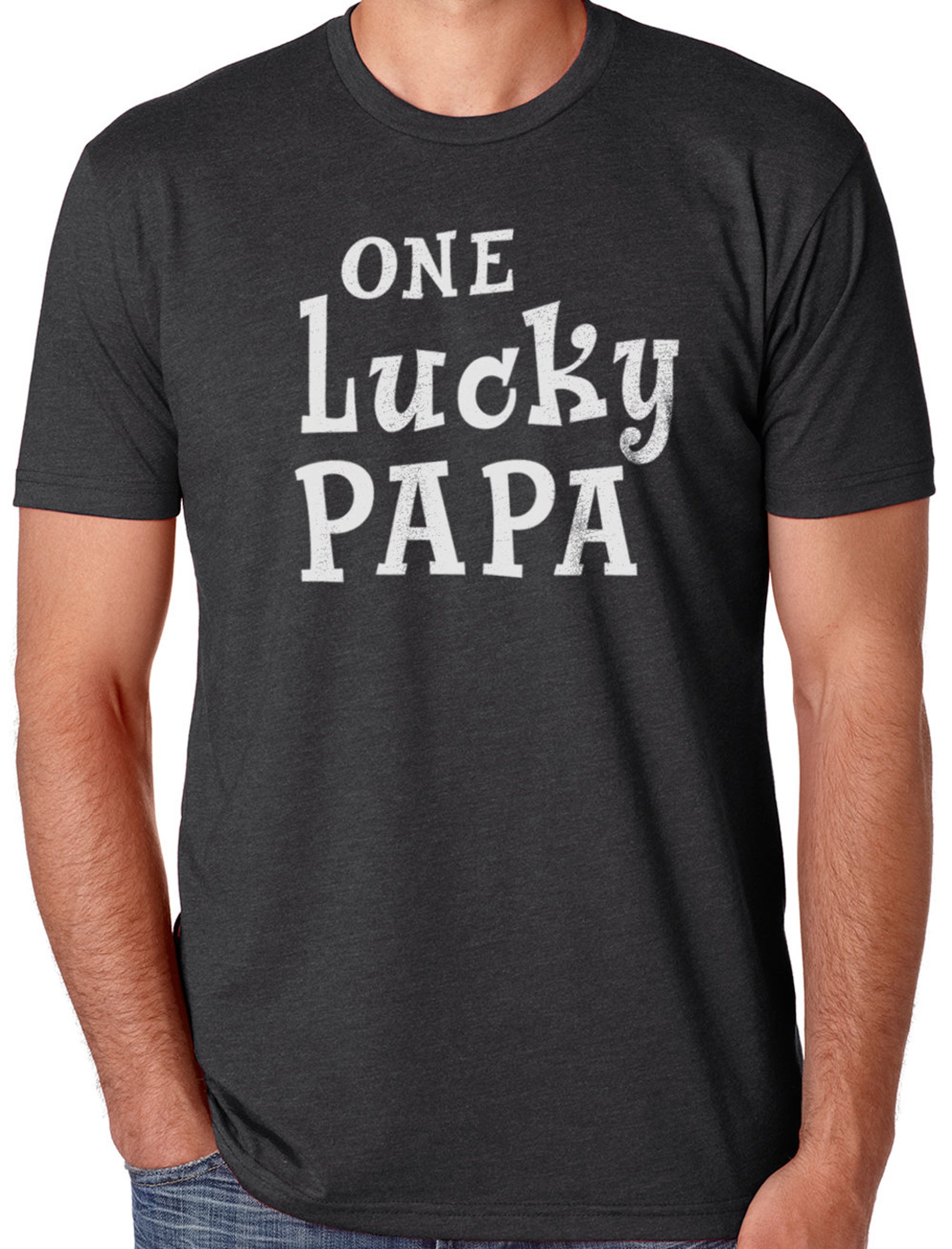 Papa Shirt One Lucky Papa Shirt Mens Tshirt Fathers Day Gift | Etsy