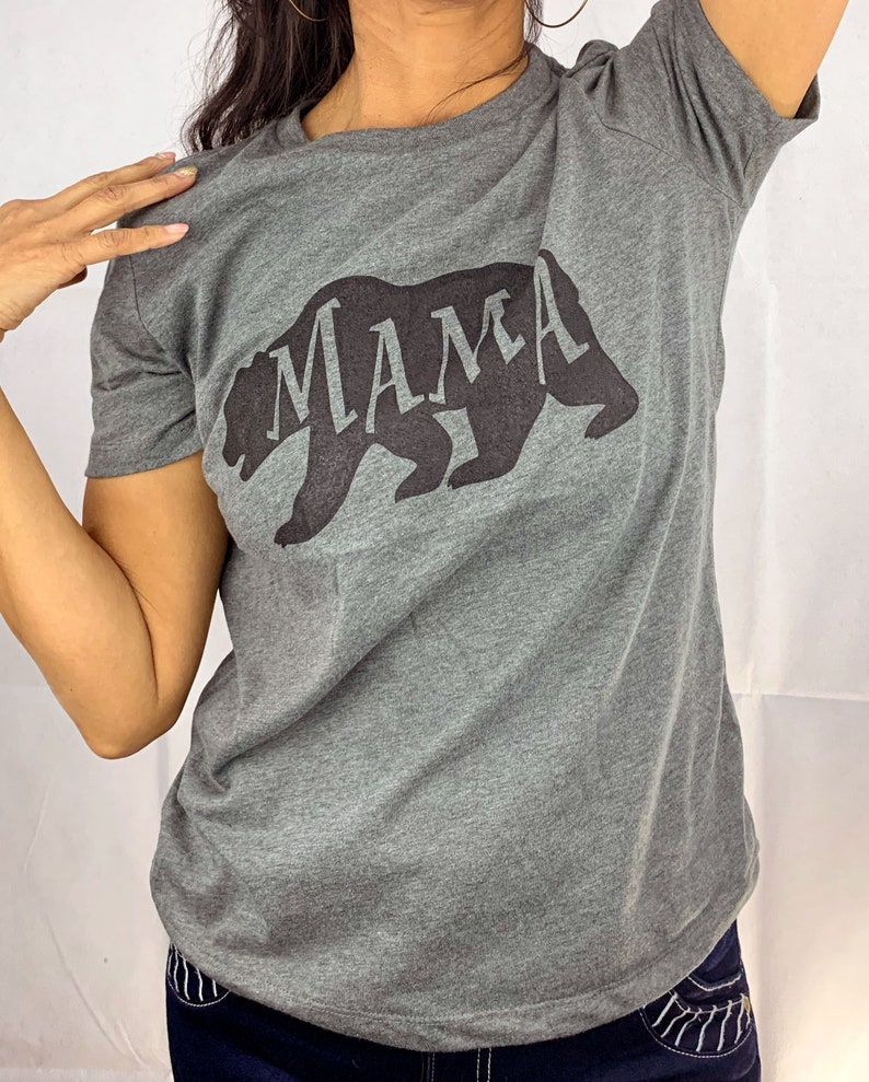 Mama Bear Shirt Mama Shirt Mothers Day Gift Womens Shirt Mom Day Gift, Wife Shirt, Mama Bear Tshirt Mama Shirt Soft, bear tee image 4