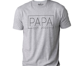 T-shirt for Men | PAPA Est 2026 | Fathers Day Gift - Funny Shirt Men - New Papa TShirt - Gift for Dad - Newborn Tee - Anniversary Gift