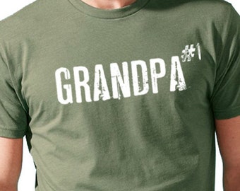 Grandpa Gift - GRANDPA #1 Funny Shirt Men Husband Gift - Fathers Day Gift - Grandpa Shirt Grand Dad Grandpa Gift Papa Gift