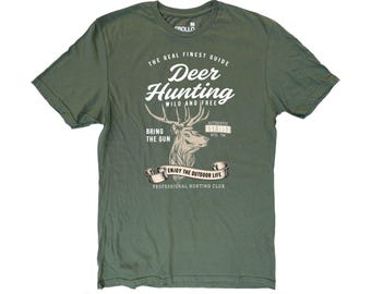 Camiseta de caza de ciervos para hombre / Regalo para cazadores profesionales / Para amantes de la naturaleza