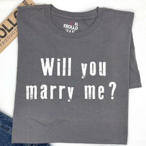 バレンタインデー シャツ | 結婚してくれますか? 男性用おもしろ T シャツ - 彼と彼女への最高の贈り物 - 記念日の贈り物のアイデア