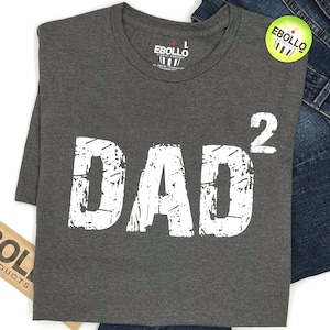 DAD 2 Funny Shirt for Men | Father&#39;s Day Gift, Husband TShirt, New Dad Gift, Anniversary Present, Unique Men&#39;s Apparel