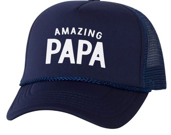 Papa Hut Mütze Erstaunlicher Papa Vatertagsgeschenk Hut für Papa | Mütze für Herren | Vater Trucker Mütze Papa Geschenk Coole Dad Geschenk Hut Mütze