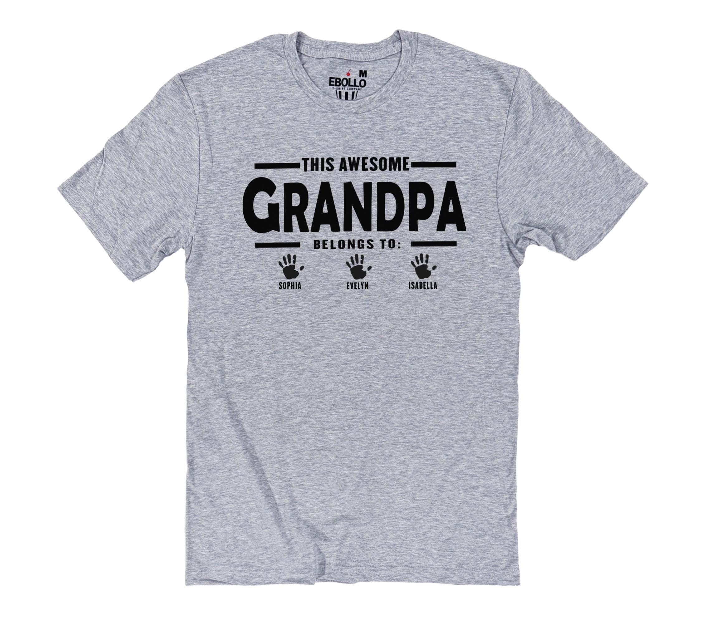 Custom Grandpa T-shirt – Personalized Father's Day Gift - Etsy