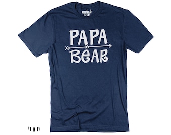 Papa Bear Shirt, Funny Grandpa Tee, Christmas Gift for Dad, Family Holiday
