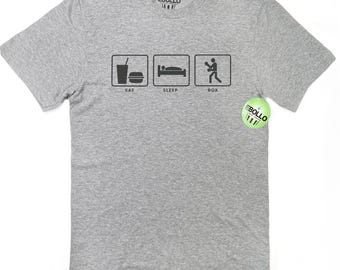 Eat Sleep Box Graphic Tee for Men | Funny Boxing T-Shirt Gift for Dad & Him