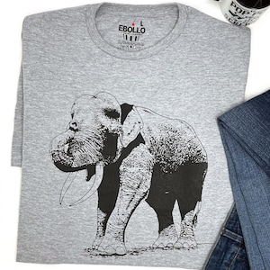 Husband Gift: Cool Graphic Elephant Men&#39;s T-Shirt | Retro Tee for Dad, Father&#39;s Day Gift & Unique Presents for Him