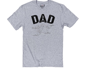 Personalized Dad Fist Bump Shirt, Funny Father's Day Gift, Custom Dad T-Shirt
