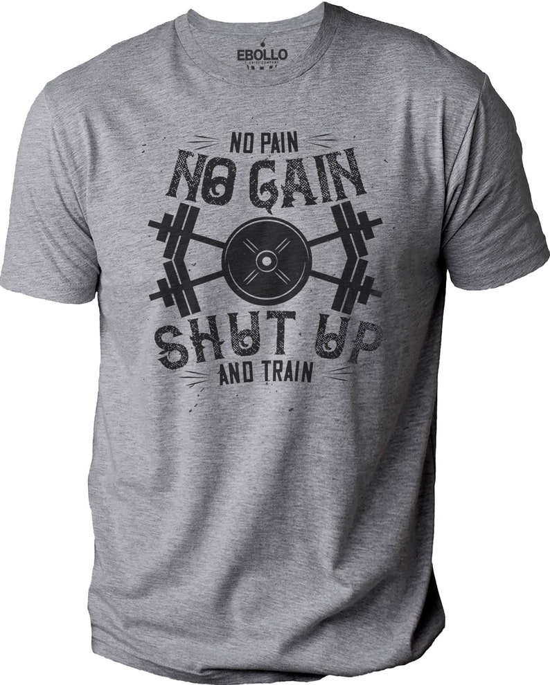 Dad Gift No Pain No Gain Shut up and Train Funny Shirt Men - Etsy UK