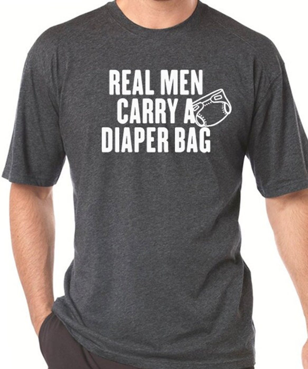 Funny Shirt Men New Dad Baby Shower Shirt Real Men Carry Etsy