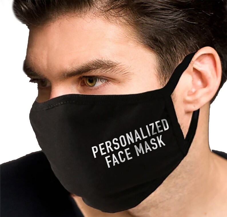 Personalized Face Mask Washable Made In USA Custom Fashion Etsy