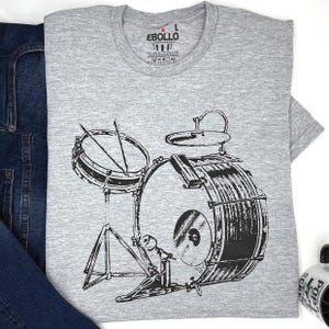 Vintage Drums T-Shirt for Men & Women | Husband Gift, Dad Gift, Band Tee, Birthday Gift, Graphic Tee for Music Lovers