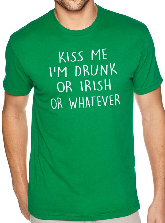 New Happy St Patricks Day Mens Irish Lucky Green Shamrock Black Neck #2