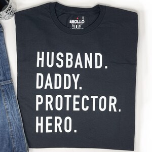 Funny Husband Shirt, Father&#39;s Day, Gift from Daughter for Dad, Protector & Hero Apparel for Him