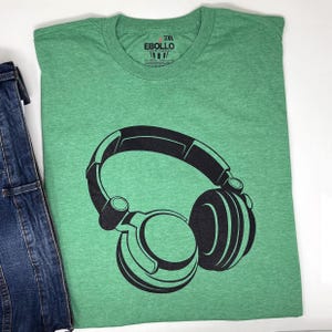 Funny Headphones Graphic Tee: Music Lover Gift