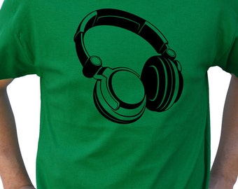 Funny Shirt Men - Boyfriend Gift Headphones Mens T Shirt - Fathers Day Gift - Husband Gift Cool Shirt Music DJ Graphic Tee Gift T shirt