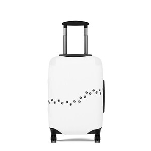 Cute Pet Paw Print Luggage Cover, Travel Accessory, Unique Suitcase Protector, Gift for Pet Lovers, Animal Travel Gear