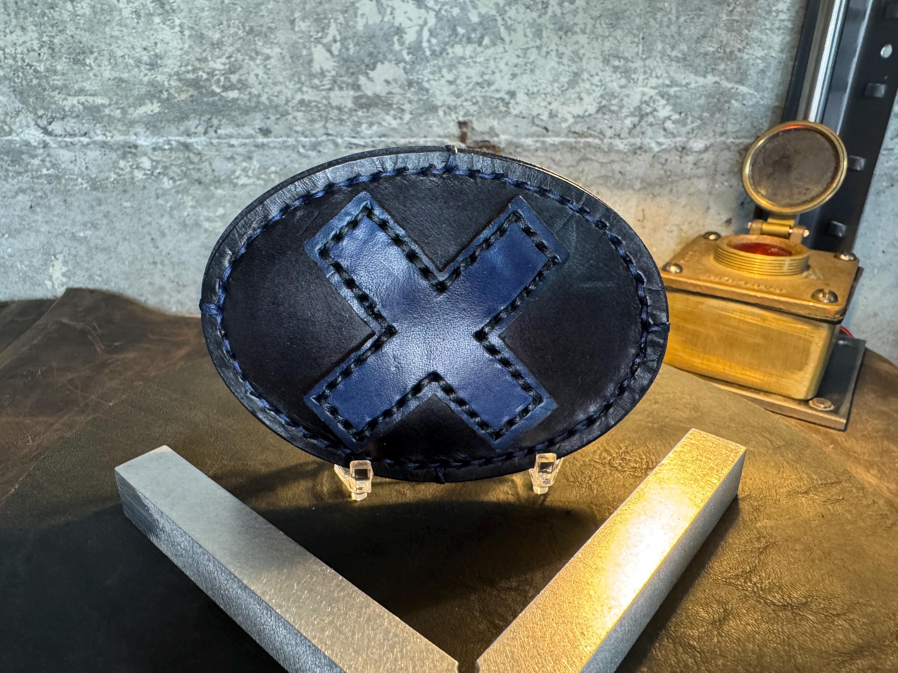 X Buckle. Our Large Oval Buckle, Hand Crafted, Stitched With  display picture 1