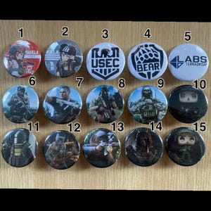 Escape From Tarkov 1.5&quot; Pinback Buttons Bundle