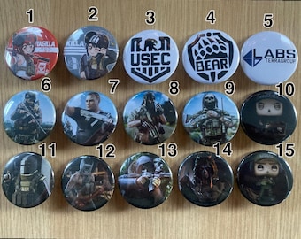 Escape From Tarkov 1.5" Pinback Buttons Bundle