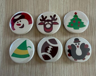 Pillsbury Christmas and Thanksgiving Cookie Pinback Button Set
