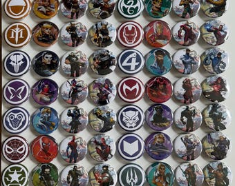 Marvel Rivals 1.5” Pin-back Button Main Bundle - Season 9.5 Update - The Hood