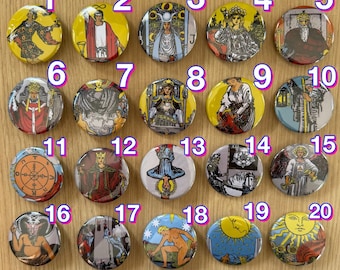Rider Waite Tarot Deck 1.5" Pins Bundle
