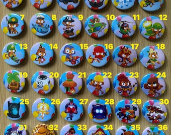 Bloons TD6 Towers 1.5" Pinback Buttons Bundle