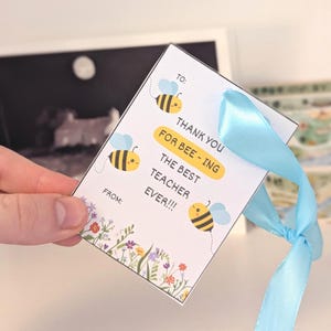 Etiqueta de regalo de agradecimiento para maestros: tarjeta de regalo de agradecimiento para maestros, etiqueta imprimible de recuerdo para maestros para fin de año, regreso a clases y regalos.