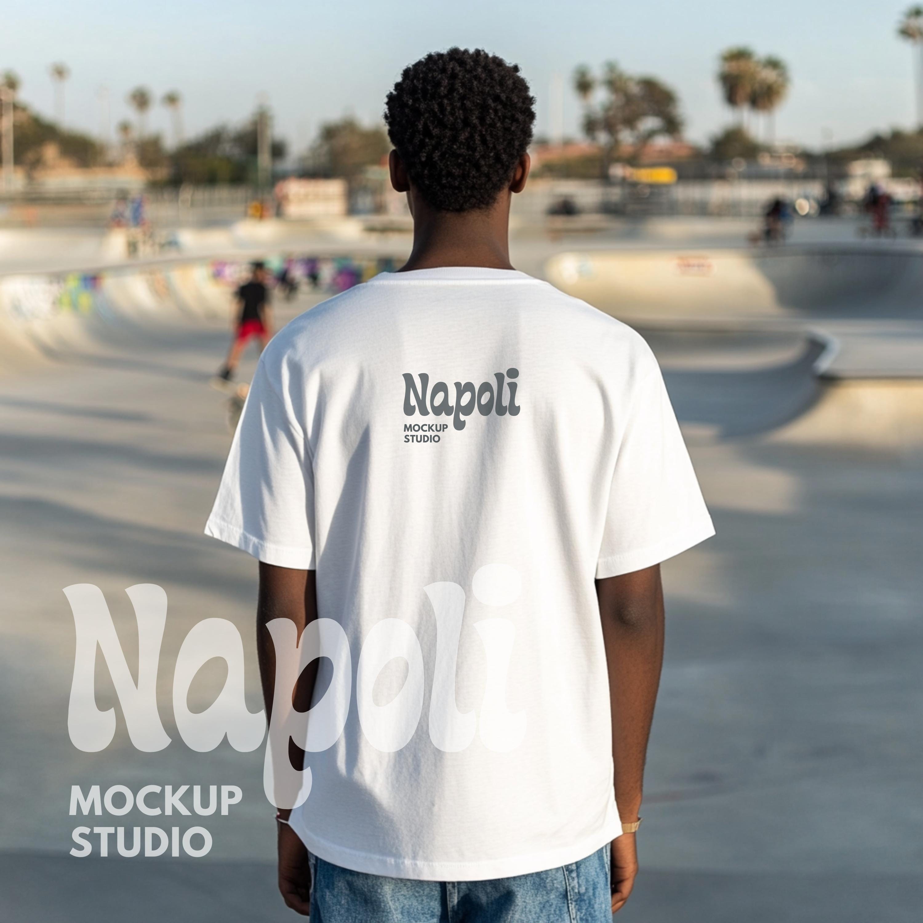10 Men's White T-shirt Back Design Mockups - Ai-generated Models - 10 ...