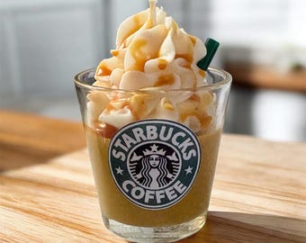 Latte Soy Wax Candle with Whipped Topping – 5oz Starbucks-Inspired Candle | Giftbag Option