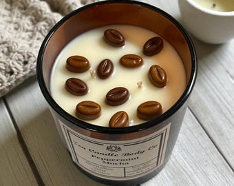 Coffee Bean Candle | Coffee Lover Gift | Realistic Dessert Candle | Soy Wax Candle