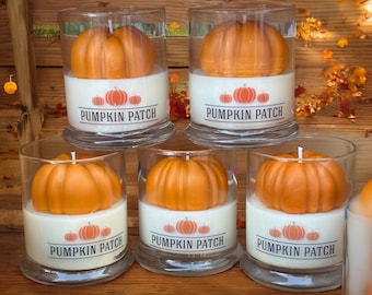 Pumpkin Patch Soy Candle | Fall Scented Candle with Wax Embeds