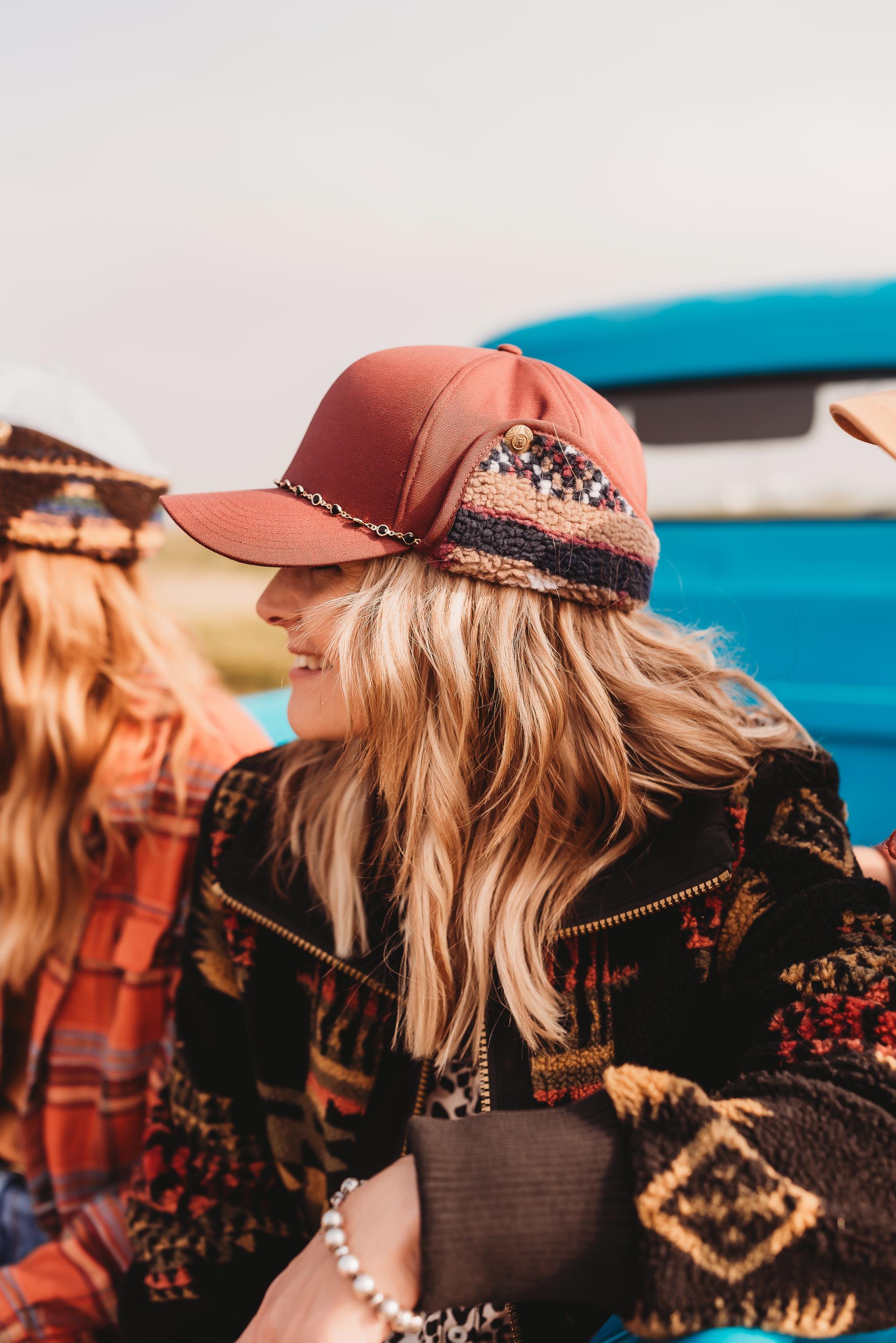 Dusty Rose Earflap Trapper Hat