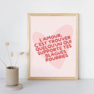 Póster de humor sobre el amor: decoración moderna y divertida para el día de San Valentín