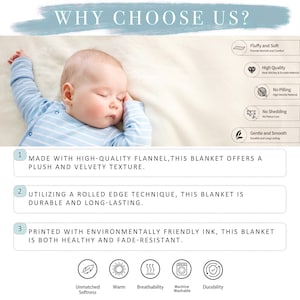 Personalized Name Blanket, Plush Fleece Baby Shower Gift