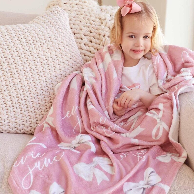 Personalized Name Blanket, Plush Fleece Baby Shower Gift