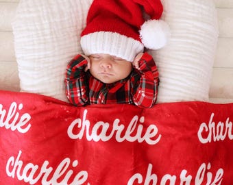 Spersonalizowany kocyk z imieniem dziecka, polar w rustykalnym stylu, dekoracja pokoju dziecięcego w stylu domku, rekwizyt do zdjęć noworodków