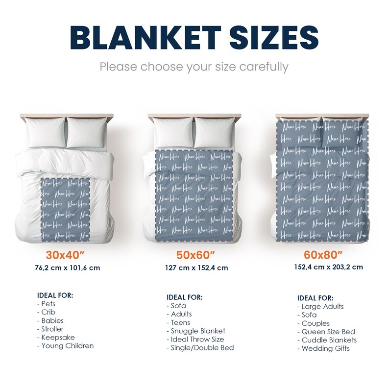 Personalized Name Blanket, Plush Fleece Baby Shower Gift