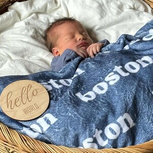 Monogram Blanket Custom Fleece Throw, Neutral Nursery Home Decor, Personalized Gifts Family Blanket, Baby Shower Gift, Winter Blanket