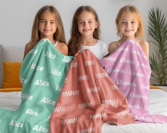 Spersonalizowany koc polarowy z imieniem, spersonalizowany koc, miękki i przytulny wystrój