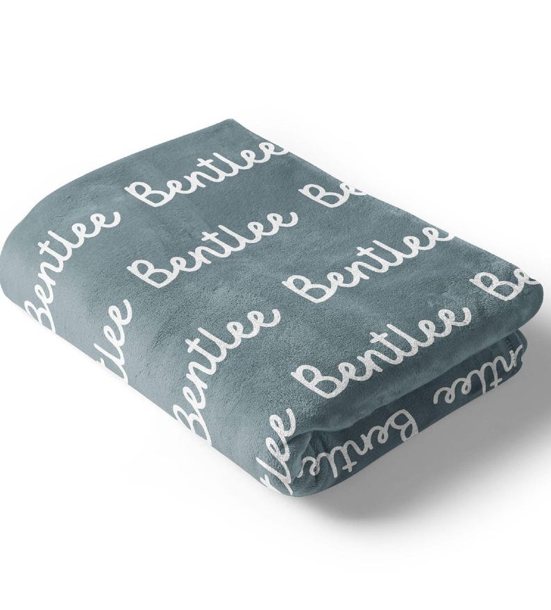 Personalized Name Blanket, Plush Fleece Baby Shower Gift