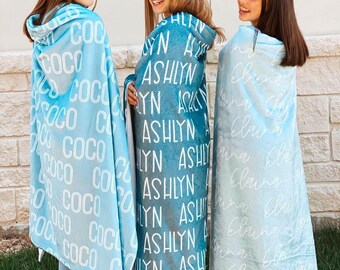 Spersonalizowany koc polarowy z imieniem, spersonalizowany prezent na baby shower