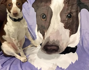 Pet Photo Blanket Custom Photo Blanket, Customizable Blanket, Pet Face Blanket, Soft Blanket, Pet Memorial Blanket, Personalized Gifts