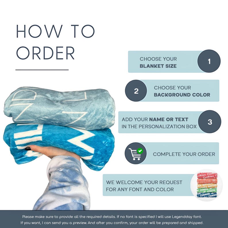 Personalized Name Blanket, Plush Fleece Baby Shower Gift